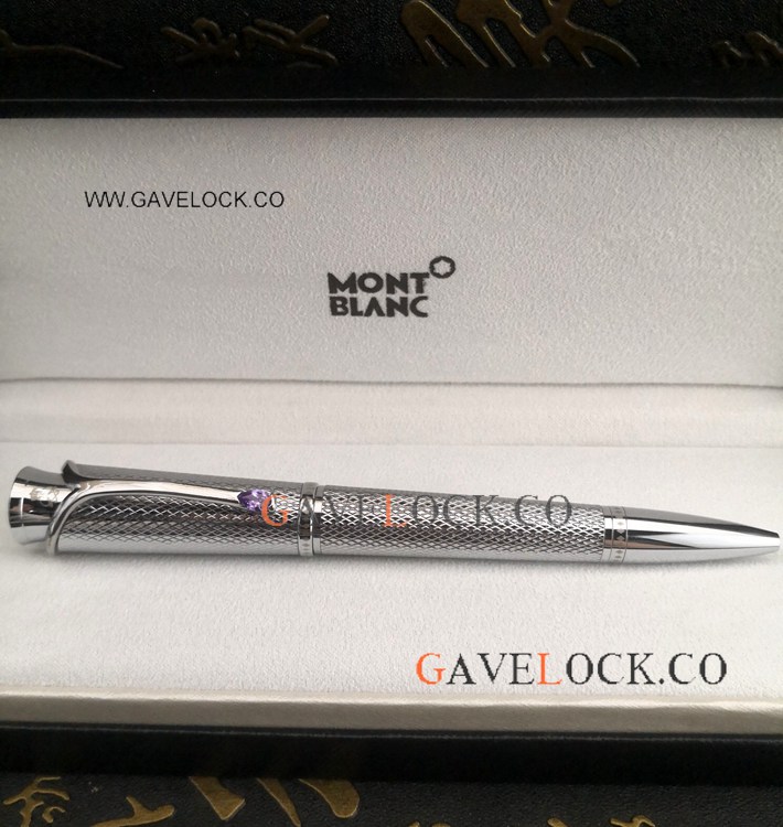 Copy Montblanc Monaco Silver Wave Ballpoint Pen